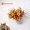 12 Pack Artificial Fall Flowers Orange Fall Floral Stems (Orange Daisy) 4"D x 5"W x 17"H